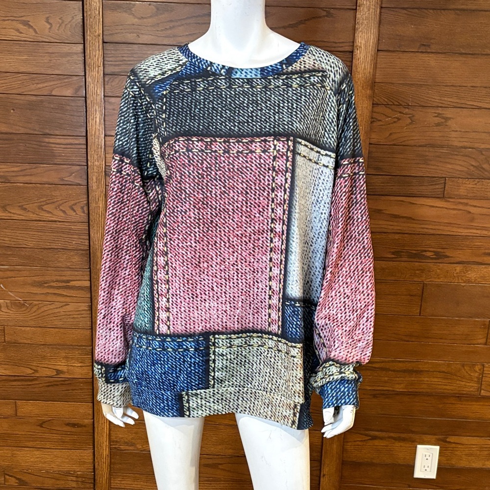 Colorful Patchwork Women's Sweatshirt